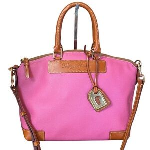 Dooney & Bourke Pink and Tan Satchel